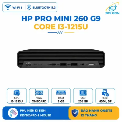 HP Pro Mini 260 G9 – i3-1215U / i5-1235U / i5-1334U, RAM 8GB, SSD 256GB