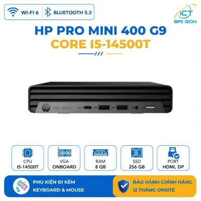 HP Pro Mini 400 G9 i5-14500T, RAM 8GB, SSD 256GB/512GB