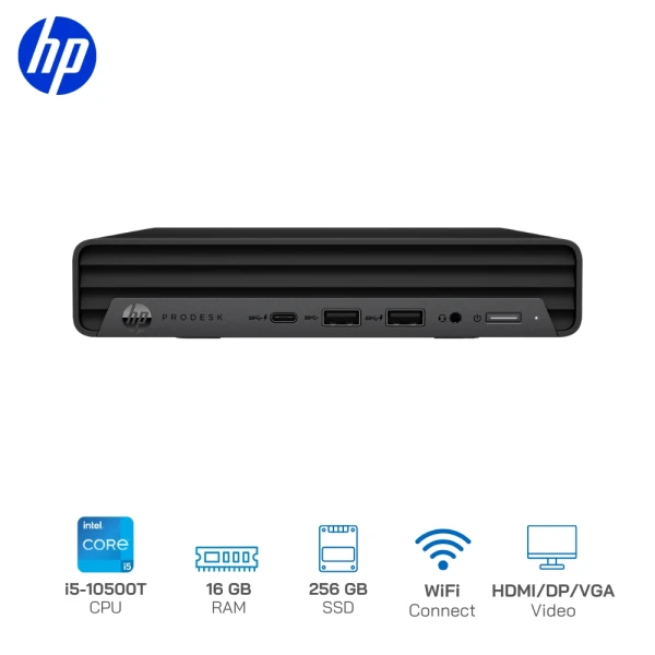 Mini PC HP ProDesk 400 G6 Desktop Mini Core i5-10500T/Ram 16GB/SSD 256GB/WiFi
