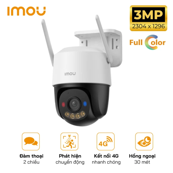 Camera 4G iMOU IPC-K7FP-3H0TE 3MP PT Full Color Đàm thoại 2 chiều