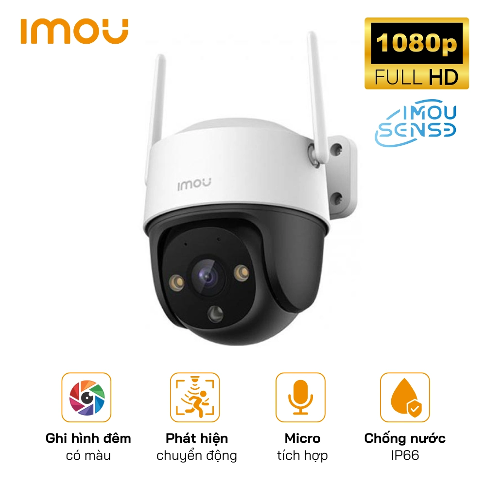 Camera Wifi Ngoài Trời PT Full Color Imou IPC-S21FP 2MP Đàm Thoại 2 Chiều, Phát Hiện Con Người