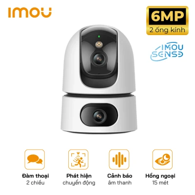 Camera Wifi Imou (Ranger Dual) 2 ống kính quay quét 6MP IPC-S2XP-6M0WED - Xoay 355°, Phát Hiện Người, Đàm Thoại 2 Chiều