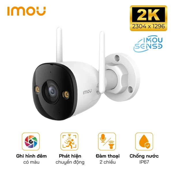 Camera Wifi thân cố định Ngoài Trời Imou IPC-S3EP-3M0WE 3MP, Phát Hiện Con Người, Tầm Nhìn Đêm 30m, Chống Nước IP67