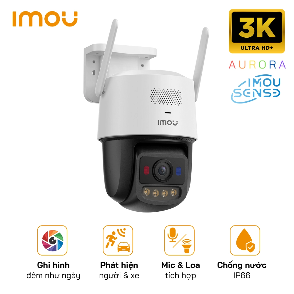 Camera WiFi 360 IMOU Titan Pro 6MP(3K+) IPC-U7LP-6V0NE Ghi hình đêm như ngày