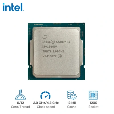 CPU Intel Core i5-10400F (6C/12T, 2.9 GHz Up to 4.3 GHz, 12MB, 1200)