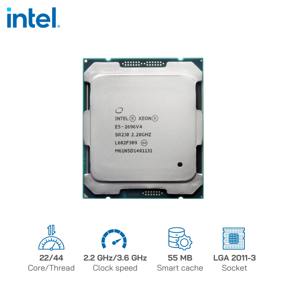 CPU Intel Xeon E5-2699 v4 - 22 nhân, 44 luồng, 55MB Cache - Socket LGA 2011-3