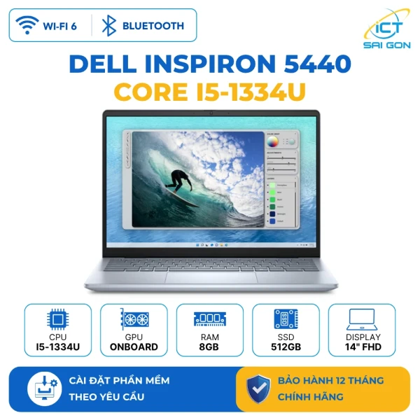 Dell Inspiron 5440 - 5463BLK-PUS/i5-1334U/8GB DDR5/512GB SSD/14" FHD(1920x1200)