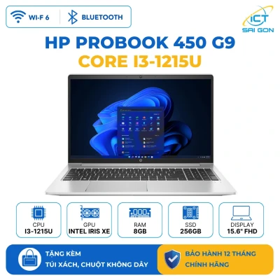 Laptop HP ProBook 450 G9 6M0Y4PA (Intel Core i3-1215U /8GB /256GB SSD /15.6″ FHD /1.7kg)