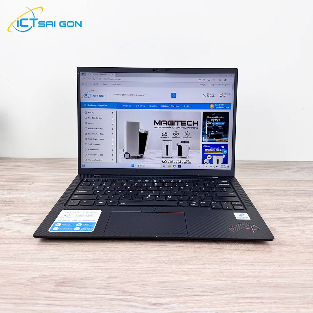 Laptop cũ Lenovo ThinkPad X1 Carbon Gen9/ Core i7 1165G7/ RAM 16GB/ SSD 256GB/ LCD 14-inch FHD/ Sạc