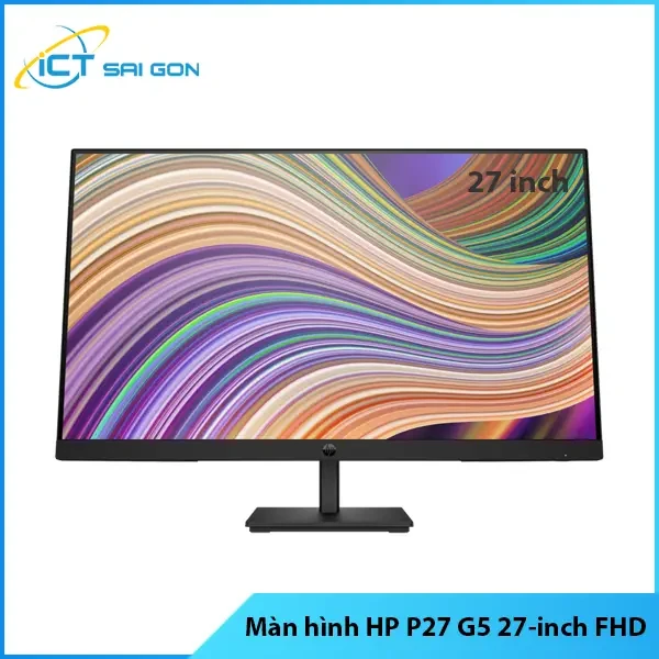 Màn hình HP P27 G5 FHD (64X69AA) - 27-inch - IPS - Cổng kết nối: HDMI 1.4 / DisplayPort 1.2/ VGA