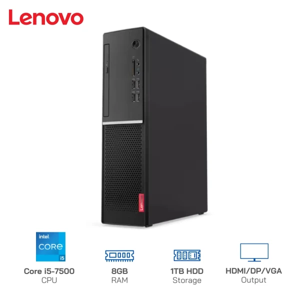 Máy bộ Lenovo Desktop V520S Core i5-7500/8GB/1TB HDD/Xuất hình: HDMI, DisplayPort, VGA