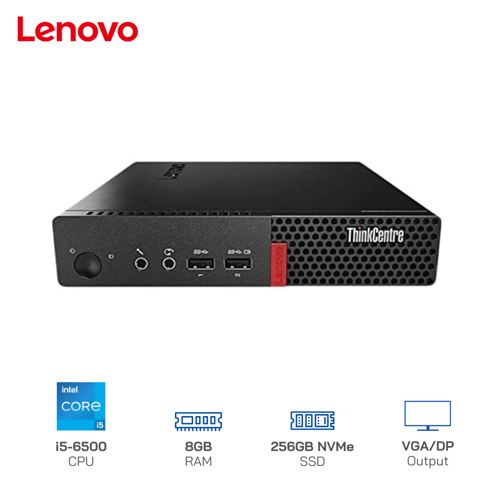 Mini PC Lenovo  ThinkCentre M910q Tiny Core i5-6500, Ram 8GB, SSD 256GB NVME