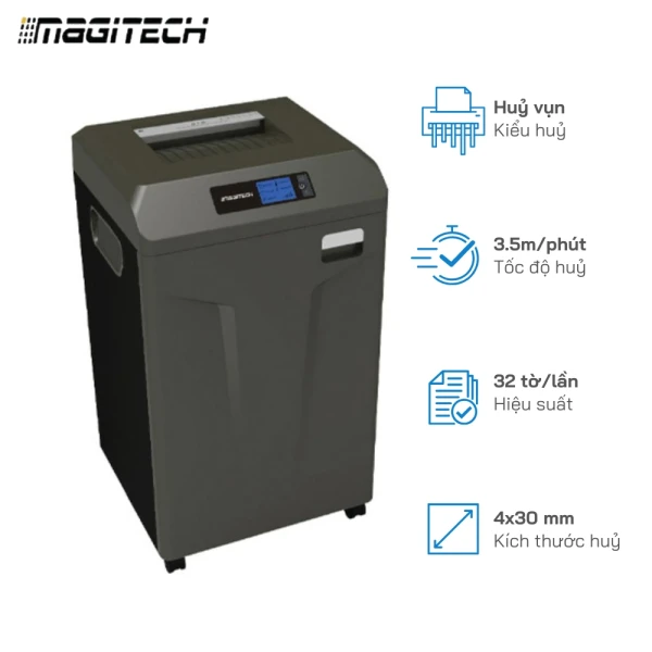 Máy hủy tài liệu công nghiệp Magitech XM-300C