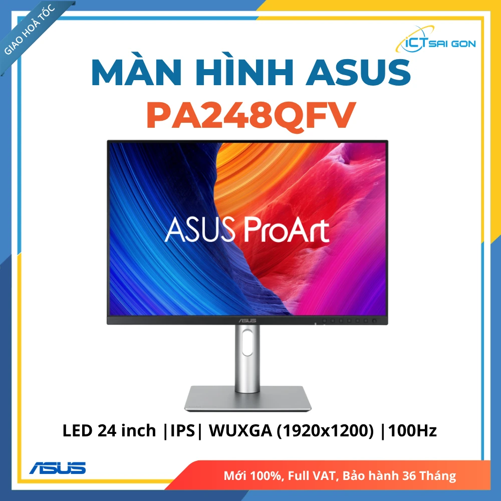 Màn hình Đồ hoạ Asus ProArt PA248QFV 24-inch FHD (1920x1200) / IPS WLED /100Hz /350Nits