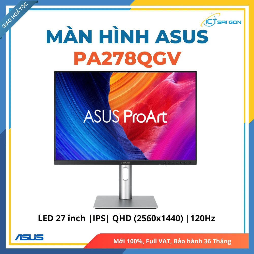Màn hình Đồ hoạ Asus ProArt PA278QGV 27-inch QHD (2560x1440) / IPS WLED /120Hz /350Nits