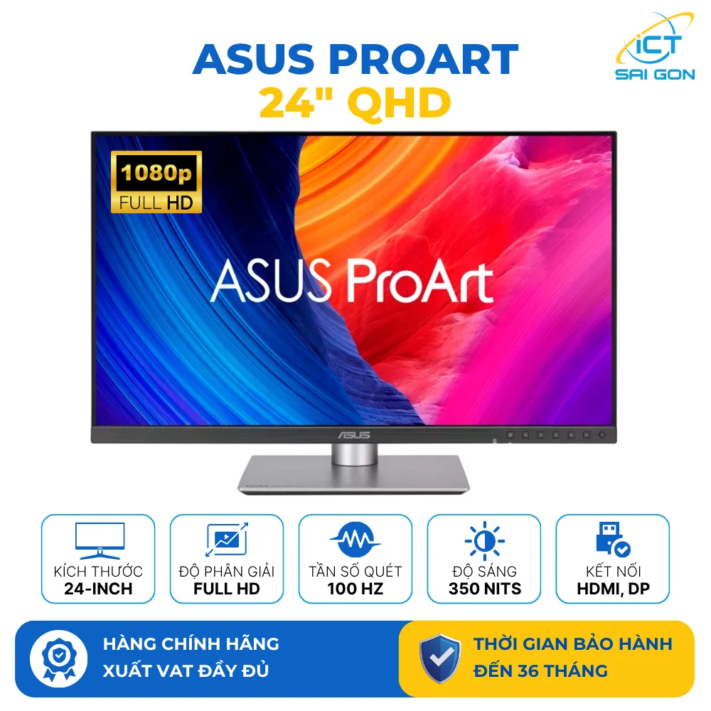 Màn hình Đồ hoạ Asus ProArt PA248QFV 24-inch FHD (1920x1200) / IPS WLED /100Hz /350Nits