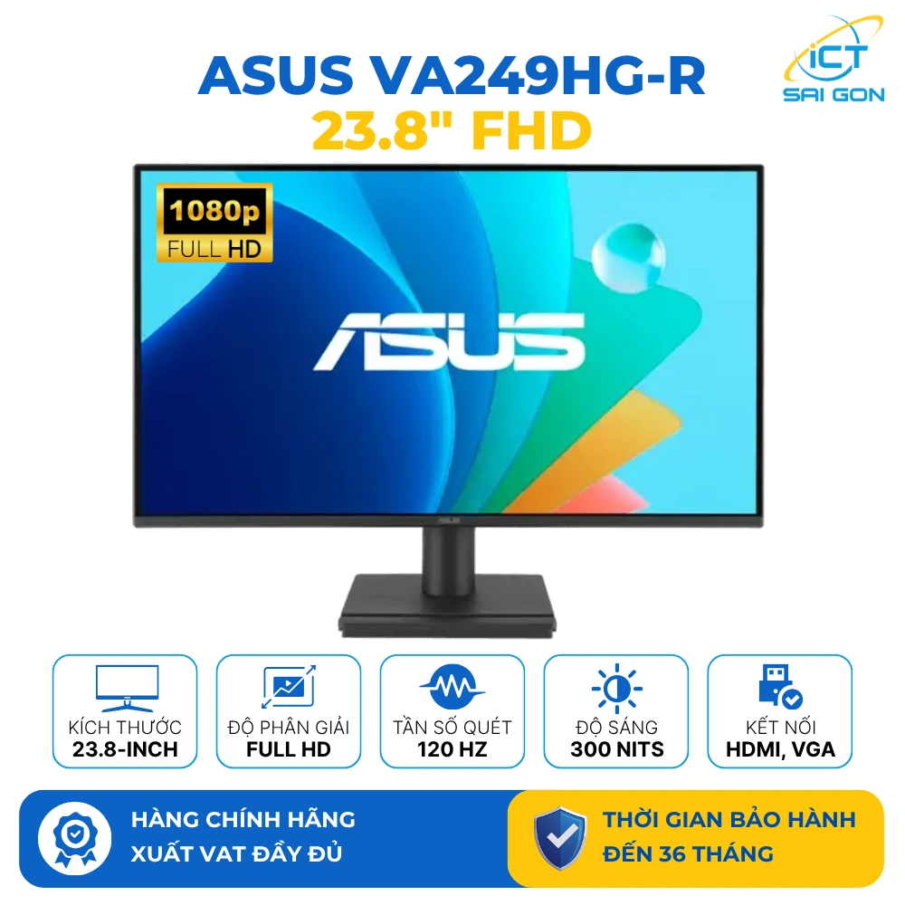 Màn hình ASUS VA249HG-R 23.8 inches | IPS | FHD | 120Hz | 1ms | Kết nối: HDMI/VGA