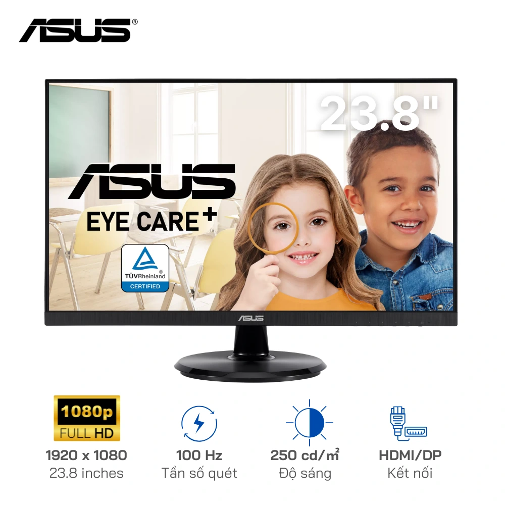 Màn hình gaming ASUS VA24DQF 23.8 inches | IPS | FHD | 100Hz | 1ms | Kết nối: HDMI/DisplayPort