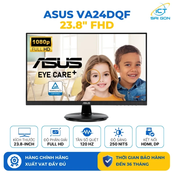 Màn hình gaming ASUS VA24DQF 23.8 inches | IPS | FHD | 100Hz | 1ms | Kết nối: HDMI/DisplayPort