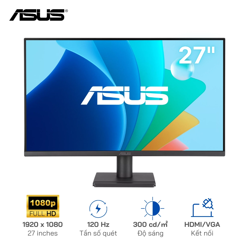 Màn hình ASUS VA279HG-R 27 inches | IPS | FHD | 120Hz | 1ms | Kết nối: HDMI/VGA
