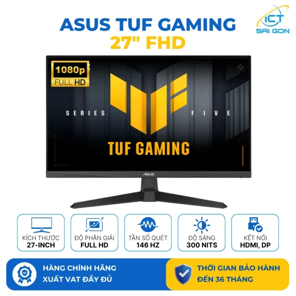 Màn hình TUF Gaming VG279QE5A 27 inch FHD/146Hz/1ms/Kết nối HDMI, DisplayPort