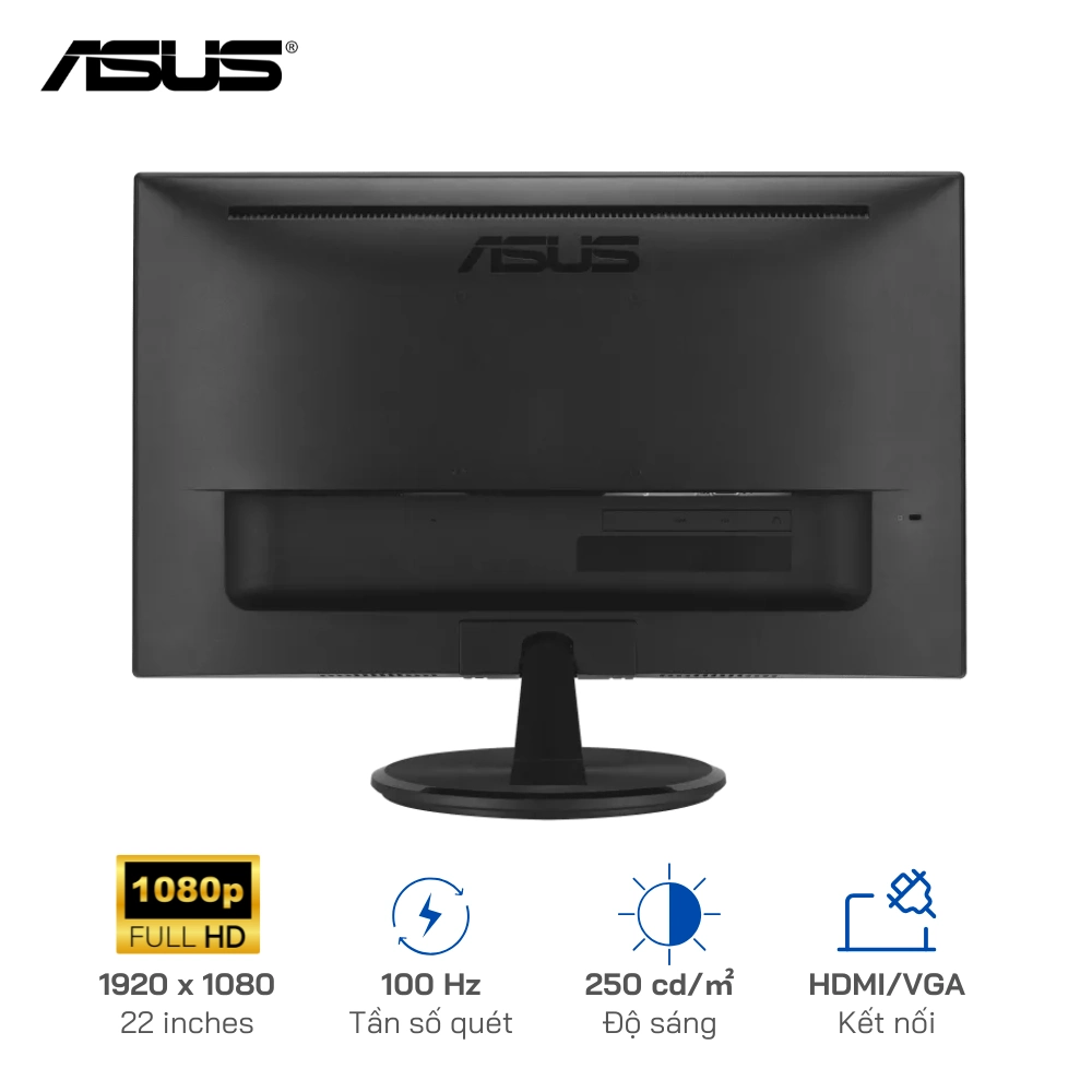 Màn hình gaming ASUS VP227HF 22 inches | VA | FHD | 100Hz | 1ms | Kết nối: HDMI/VGA