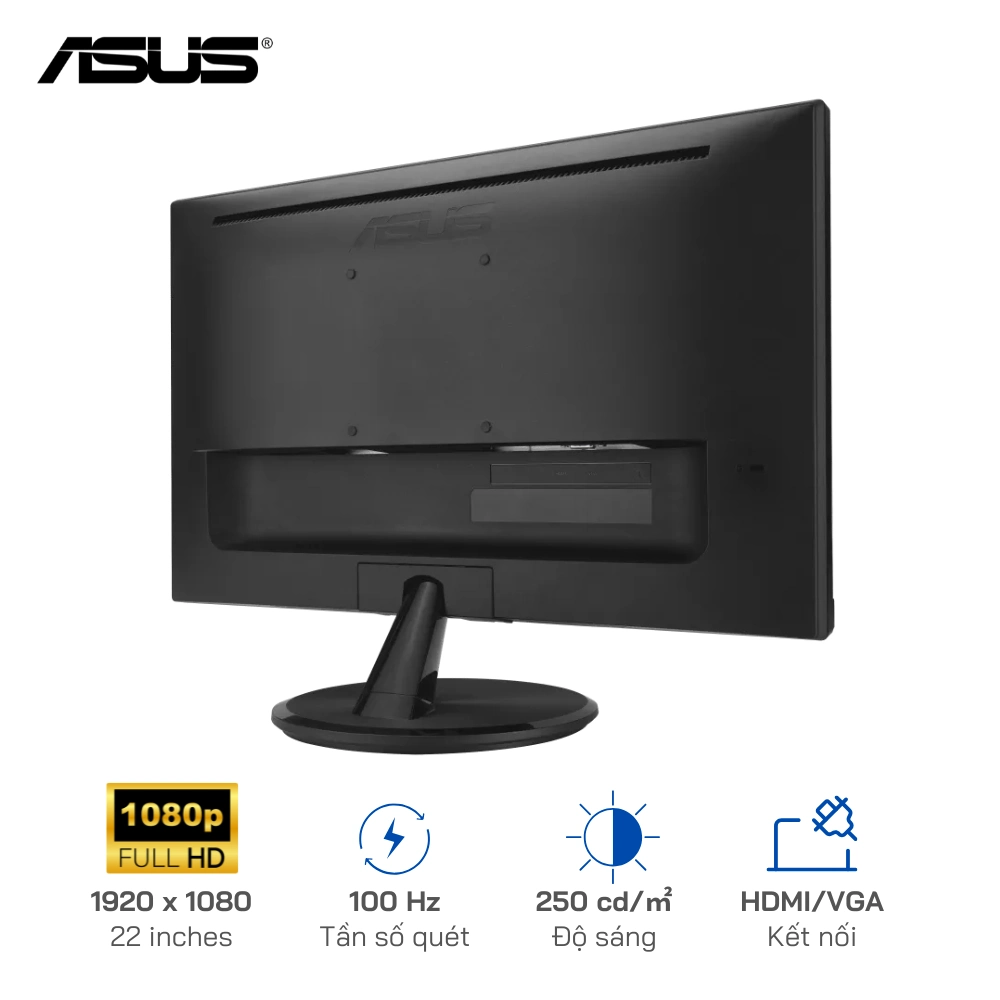 Màn hình gaming ASUS VP227HF 22 inches | VA | FHD | 100Hz | 1ms | Kết nối: HDMI/VGA