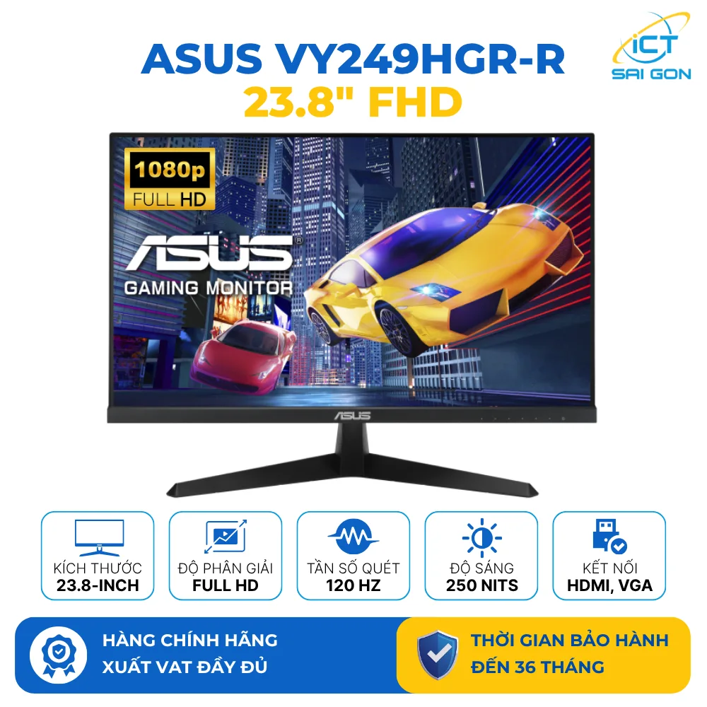 Màn hình gaming ASUS VY249HGR-R 23.8-inch | IPS | FHD | 120Hz | 1ms | Kết nối: HDMI/VGA