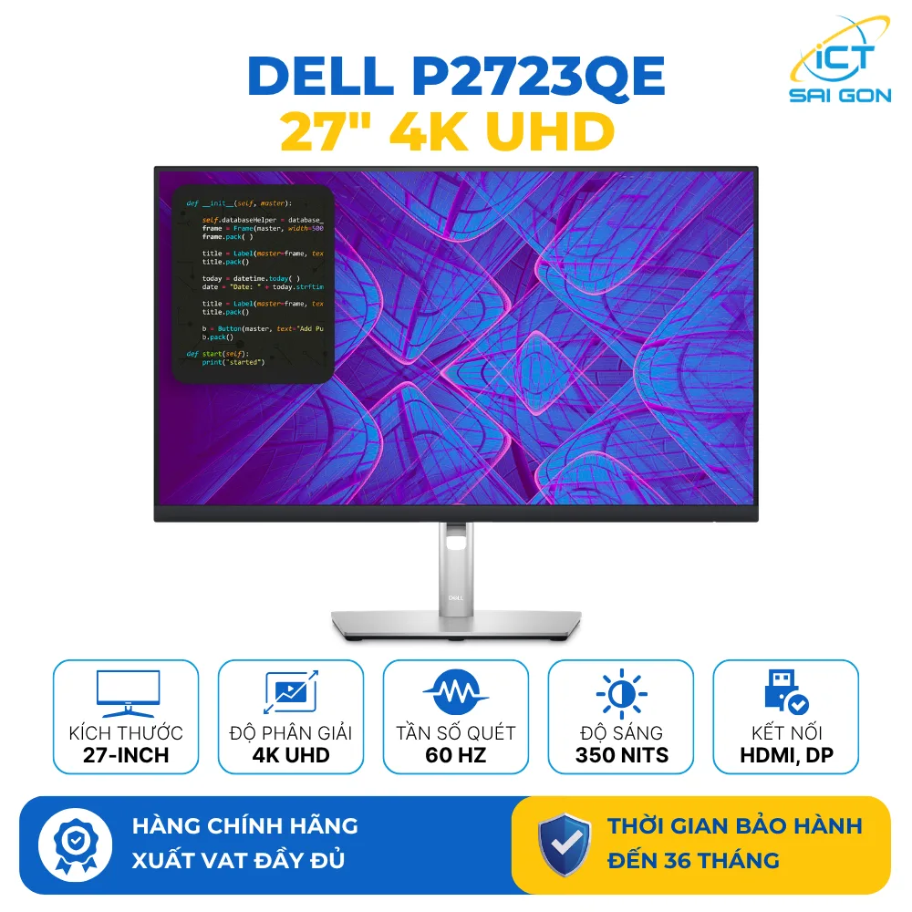 Màn hình Dell P2723QE 4K (3840 x 2160/IPS/60Hz/5 ms)