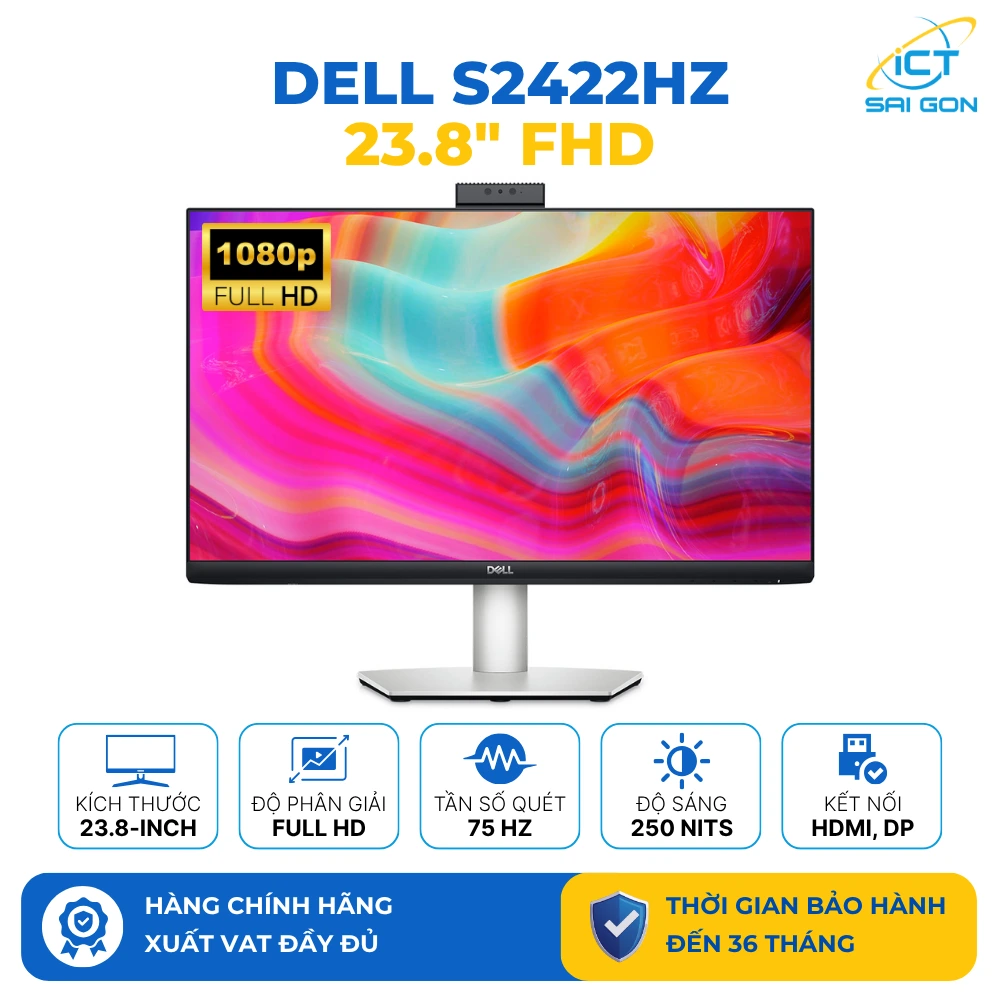 Màn hình Dell S2422HZ 23.8' Video Conferencing