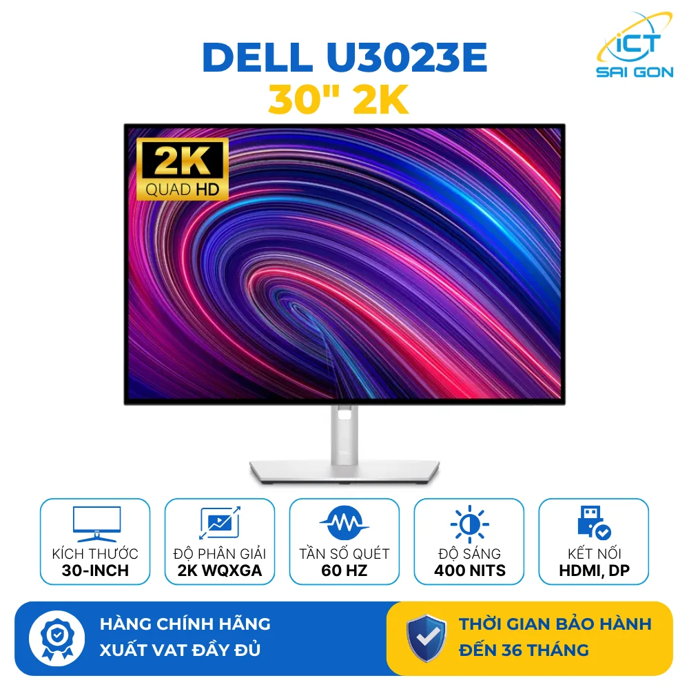 Màn hình Dell UltraSharp U3023E 30 Inch WQXGA/ IPS/ 60 Hz/ DP/ HDMI/ USB-C/ 3Yrs