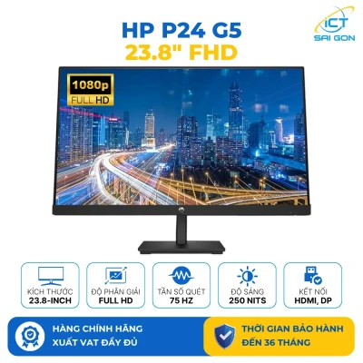 Màn hình HP P24 G5 FHD (64X66AA) - 23.8-Inch - IPS - Cổng kết nối: HDMI 1.4 / DisplayPort 1.2/ VGA