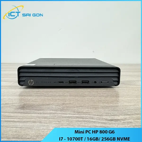 Máy Bộ Mini PC HP EliteDesk 800 G6 Core i7-10700T, Ram 16GB, SSD 256GB NVME, Wifi, Win 10