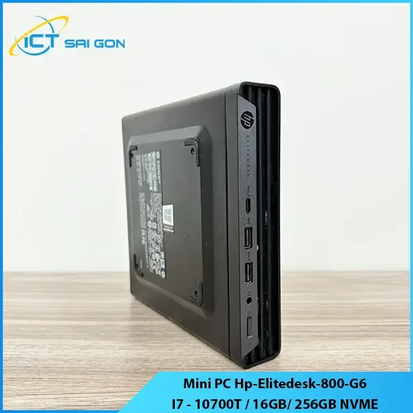 Mini PC cũ HP EliteDesk 800 G6 Core i7-10700T, Ram 8GB, SSD 256GB NVME, Wifi