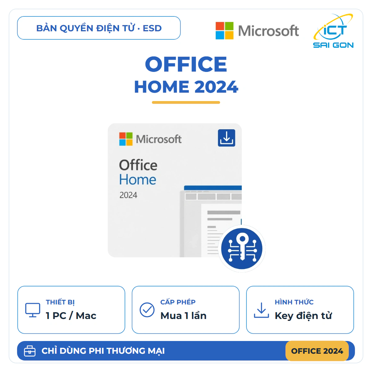 Phần mềm Office Home 2024 All Lng APAC EM Retail Online ESD - Key điện tử - EP2-06796 — ảnh 1