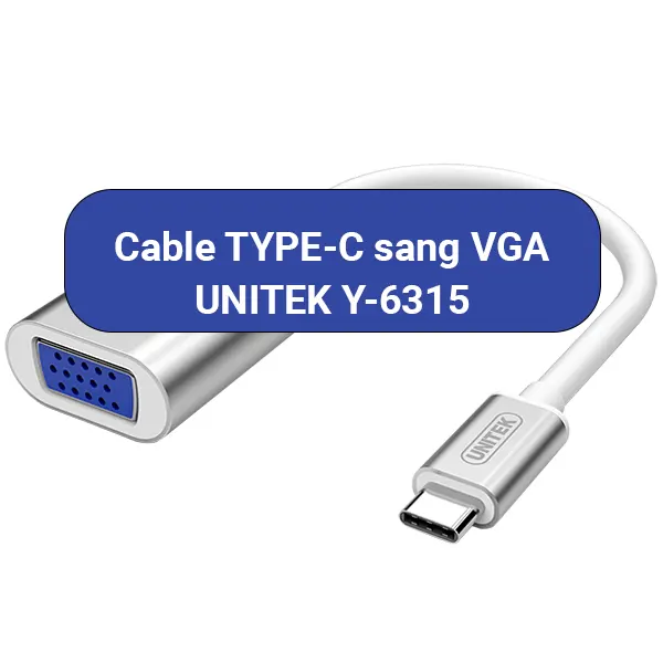 Cable TYPE-C sang VGA UNITEK Y-6315