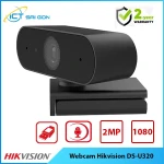 Webcam Hikvision DS-U320 - 2MP - FHD (1920 x 1080) - Tích hợp Mic, chống ồn thông minh - Không cần cài đặt