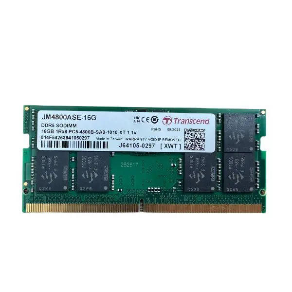 RAM Laptop Transcend 16GB DDR5 4800MHz (JM4800ASE-16G)