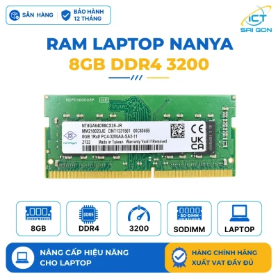RAM Laptop Nanya 8GB DDR4 3200MHz SO-DIMM (NT8GA64D88CX3S-JR)