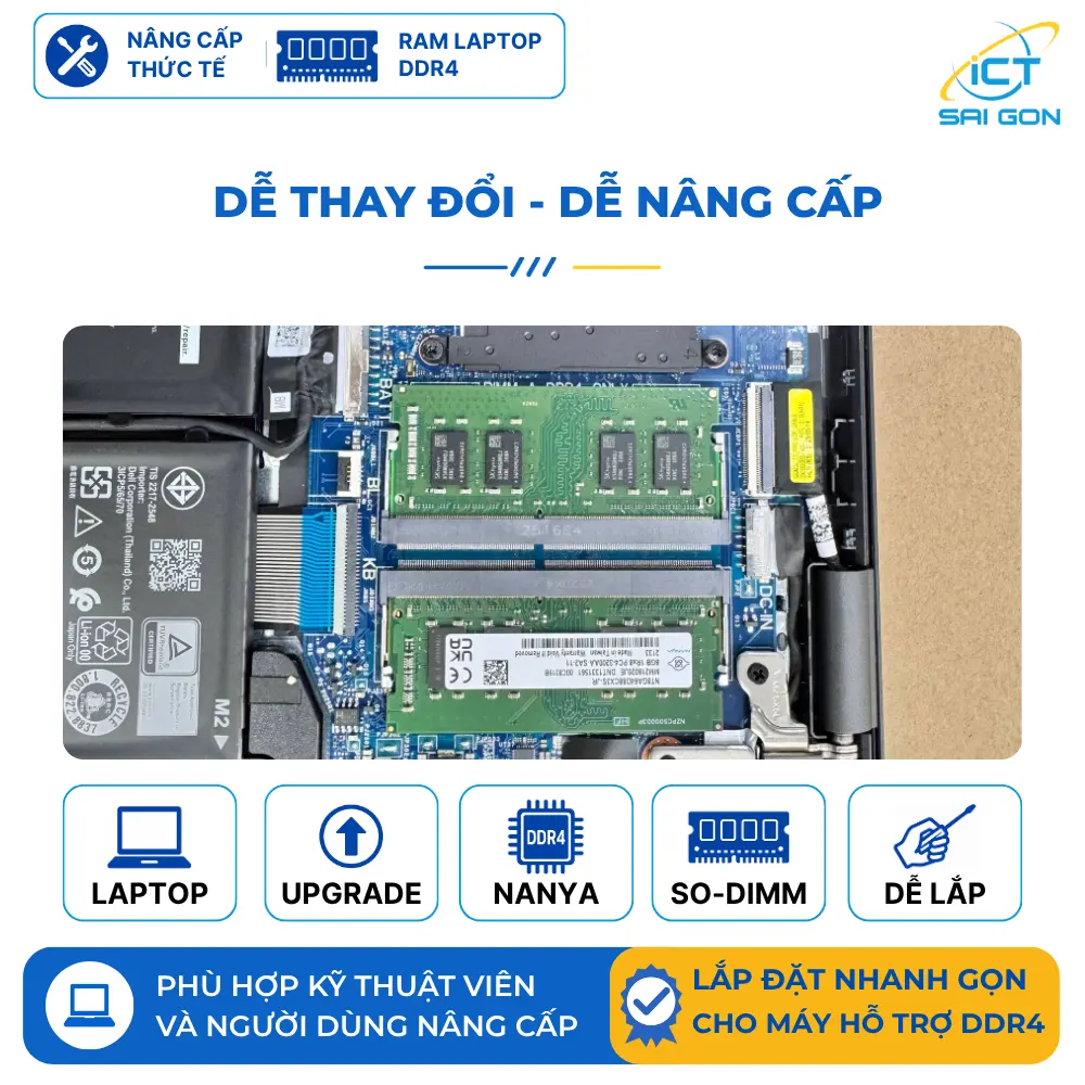 RAM Laptop Nanya 8GB DDR4 3200MHz SO-DIMM (NT8GA64D88CX3S-JR)