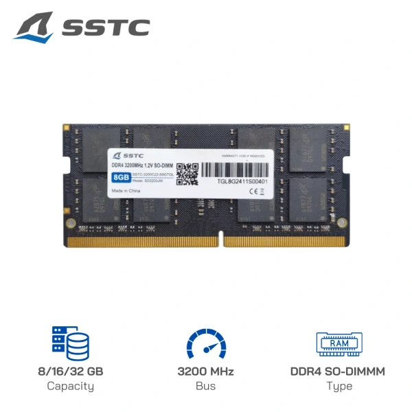 Ram Laptop SSTC DDR4 SO-DIMMM 3200MHz-1.2V 8GB/16GB/32GB (Thương hiệu Mỹ)