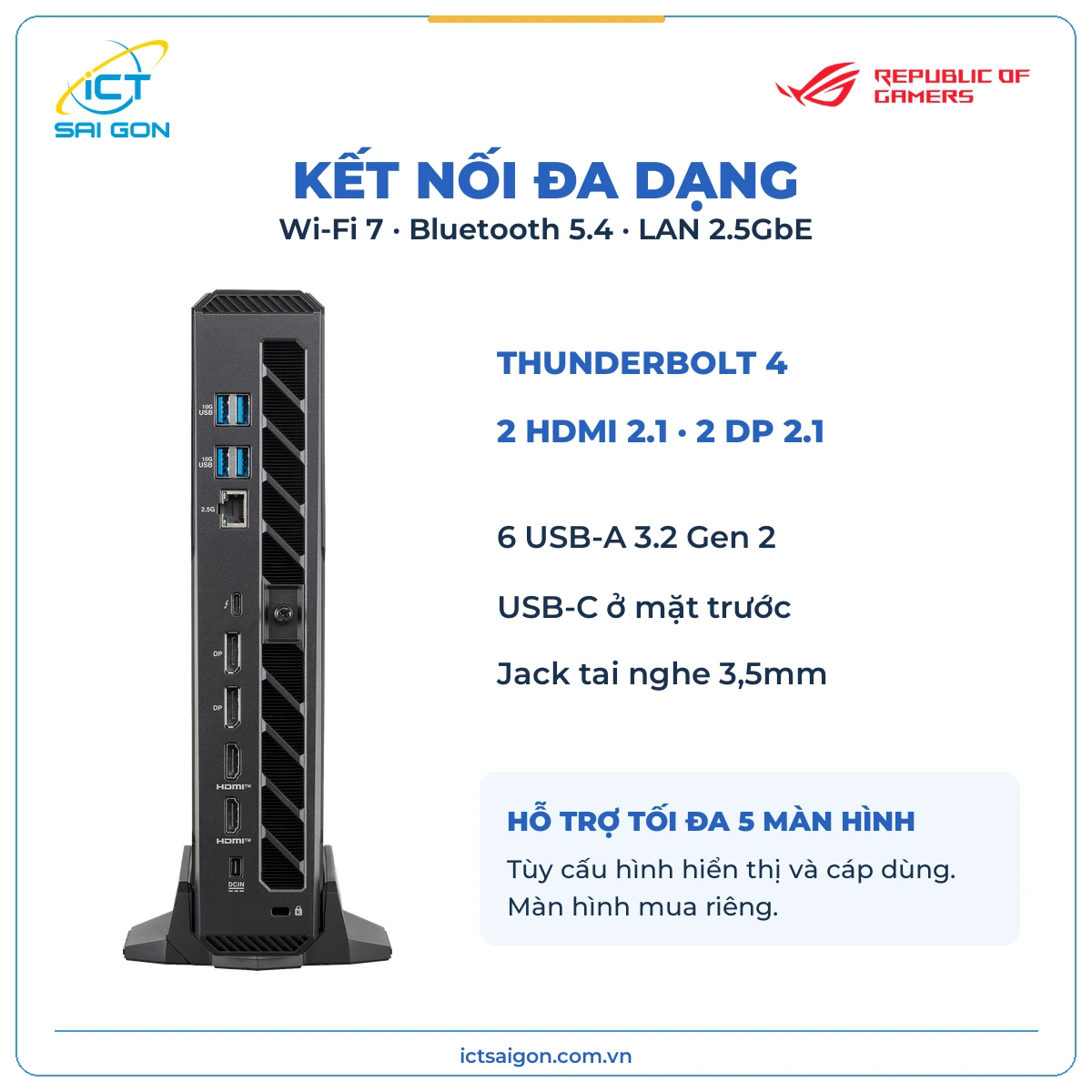 ROG NUC 16 x Phantom Blade Zero Intel Core Ultra 9 290HX Plus, RAM 32GB DDR5, SSD 2TB, RTX 5080 Laptop GPU — ảnh 4
