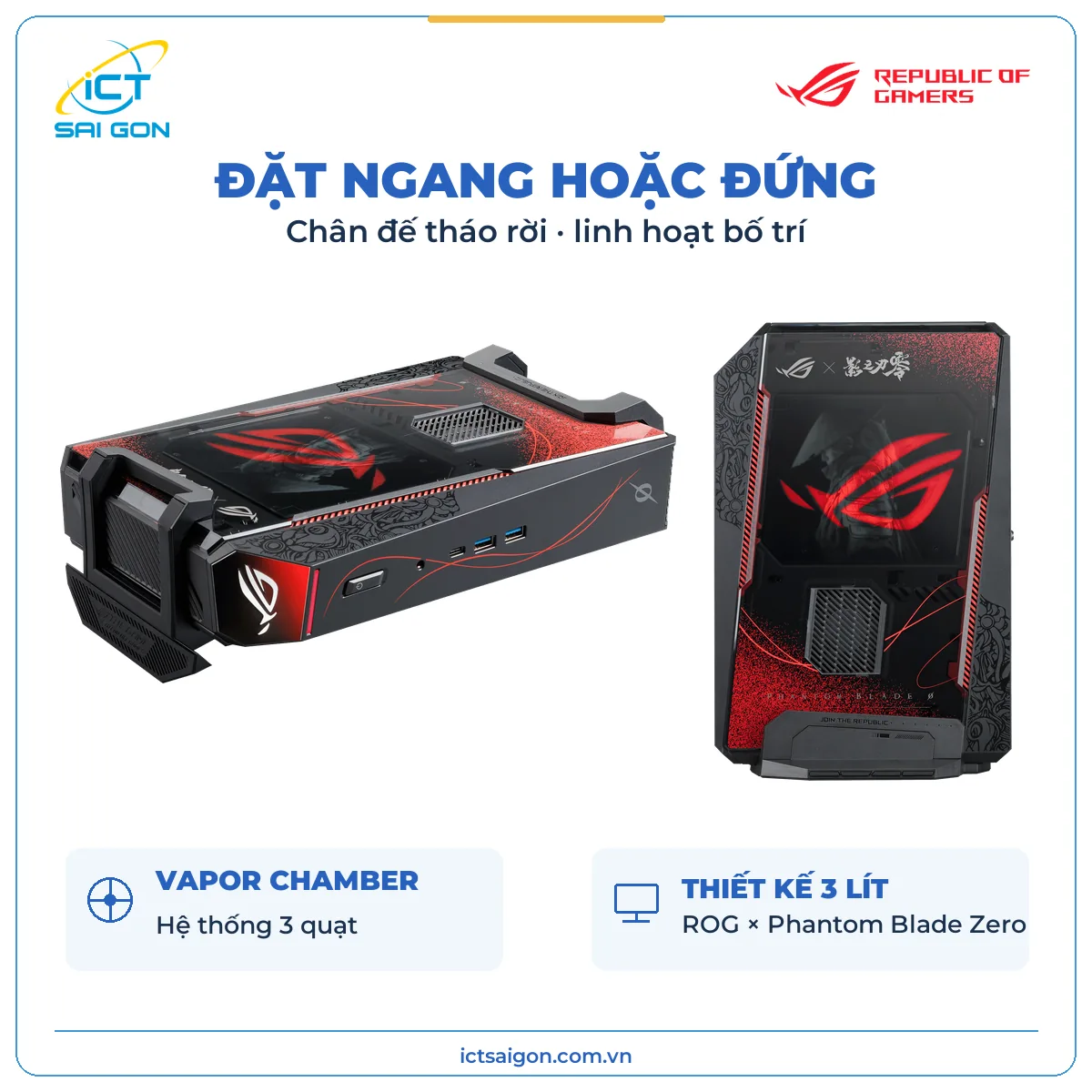 ROG NUC 16 x Phantom Blade Zero Intel Core Ultra 9 290HX Plus, RAM 32GB DDR5, SSD 2TB, RTX 5080 Laptop GPU — ảnh 3