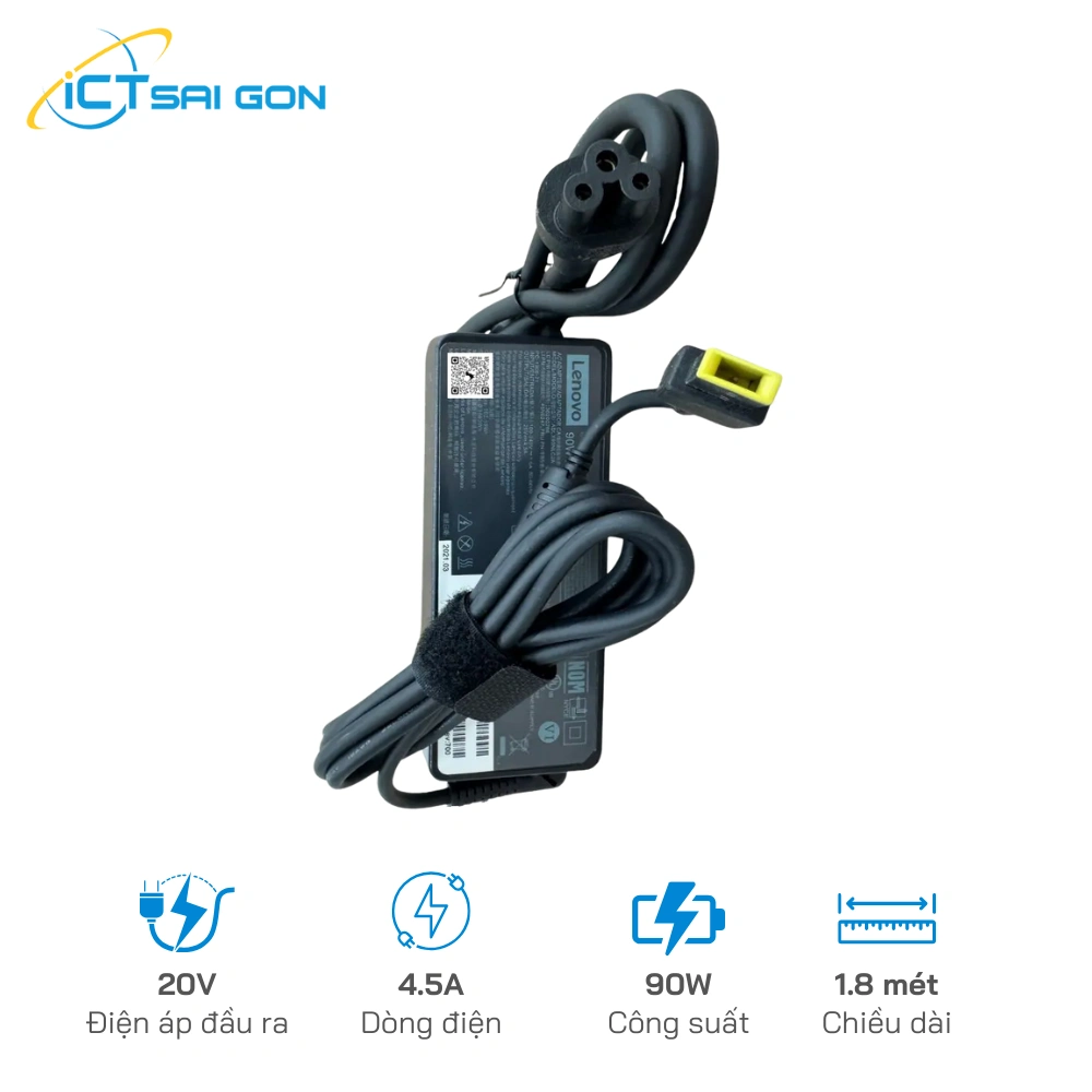 Sạc Lenovo 90W chân USB Vuông 20V-4.5A