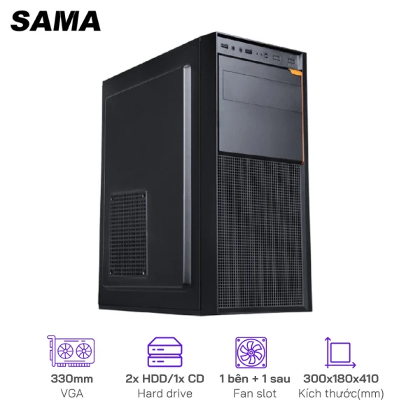 Case Sama A301/Main: Micro-ATX / ATX / 2x HDD / Fan slot: 2