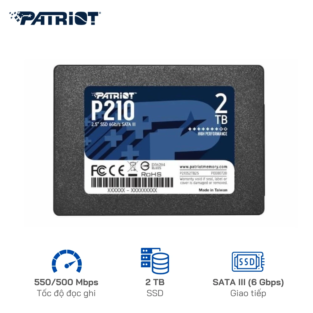 Ổ cứng SSD Patriot P210 2TB SATA III (P210S2TB25)
