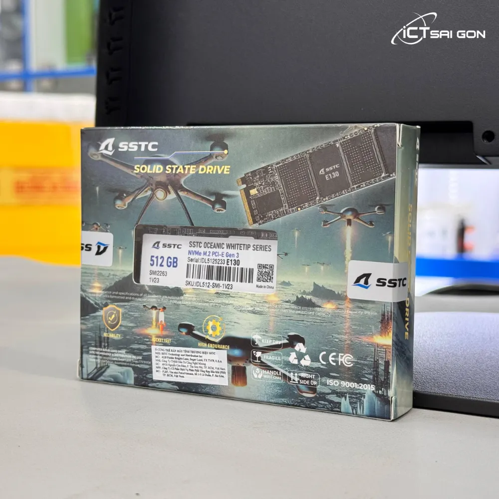 Ổ cứng SSD SSTC Oceanic WhiteIP E130 V2 512GB (Gen 3) | R/W: 3200/1300 Mbps