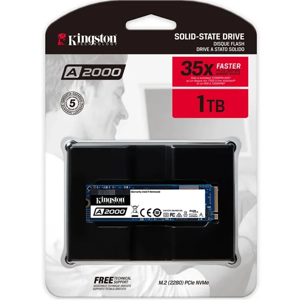 Ổ Cứng SSD Kingston A2000 M.2 PCIe Gen3 x4 NVMe 1TB SA2000M8/1000G