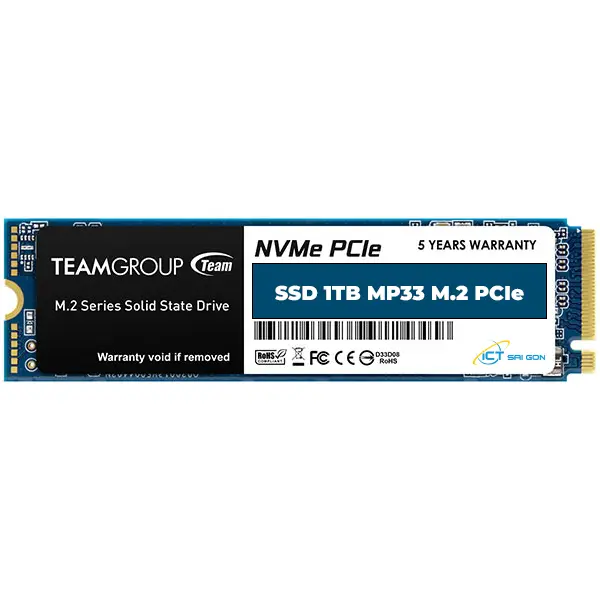 Ổ cứng SSD TeamGroup 1TB MP33 M.2 PCIe Gen3x4 Chính Hãng