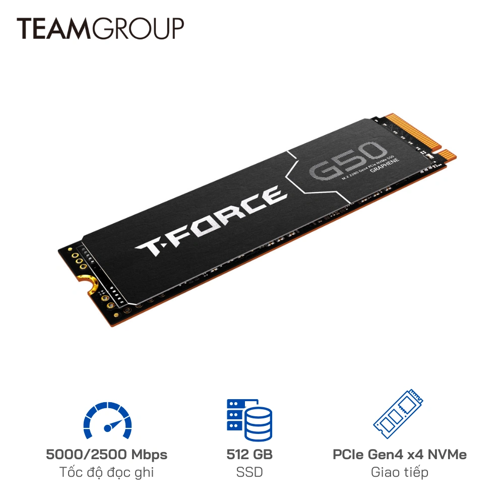 SSD NVMe TeamGroup G50 512GB M.2 PCIe 4.0 | R/W: 5000/2500